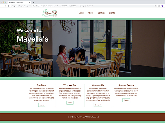 Reagan Shumate restaurant website