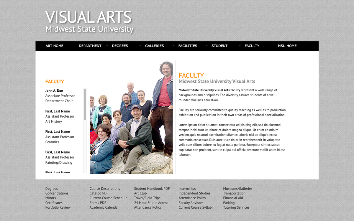 msu art department main page