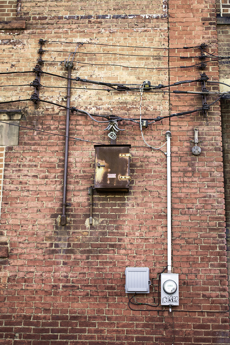 red brick wall, Cleveland, Ohio