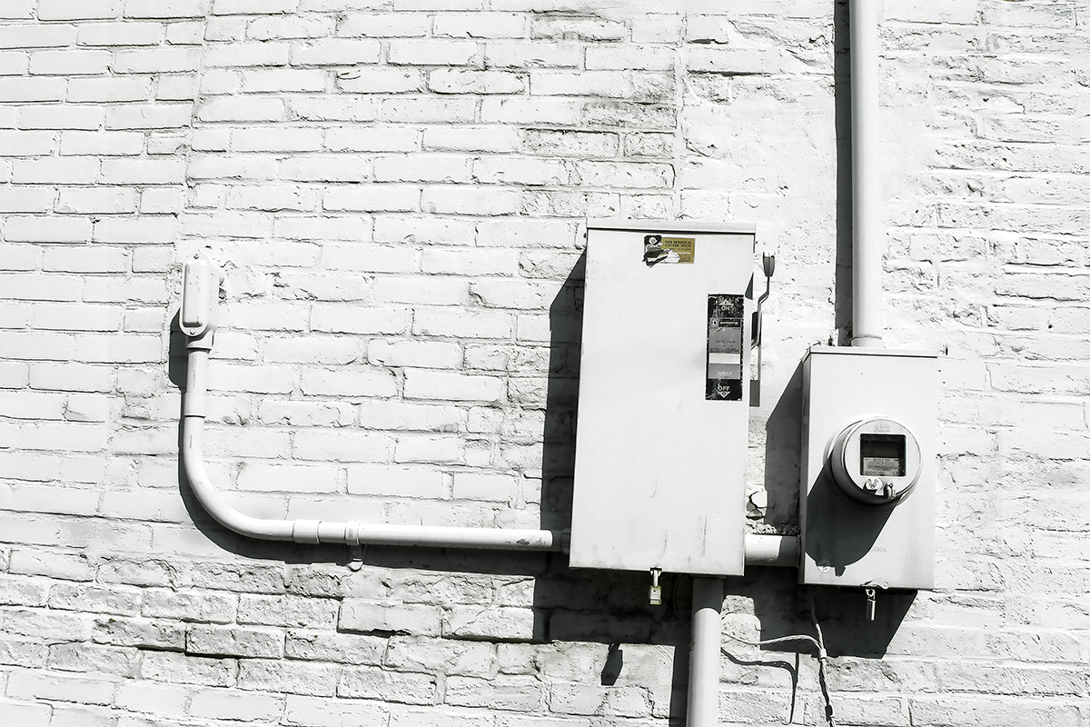 electric meter box and conduit, Geneva, Ohio
