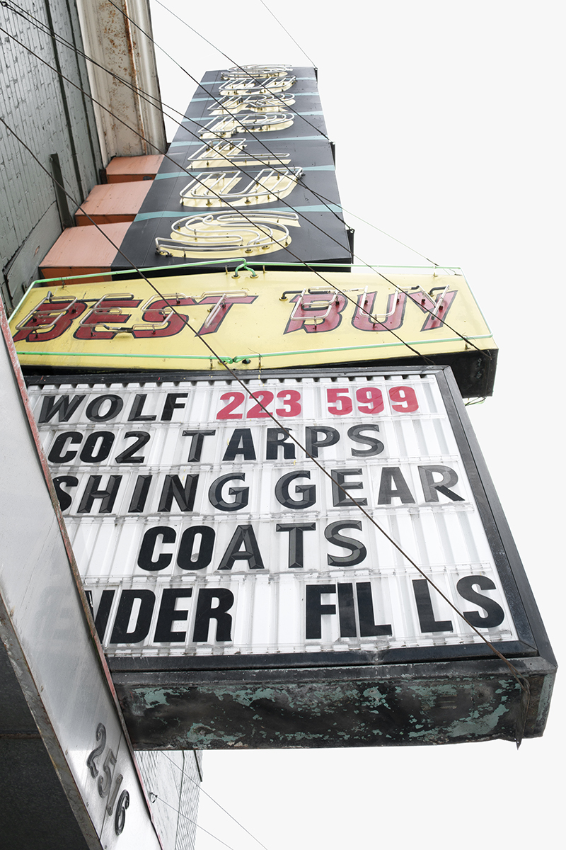 Surplus store sign, Spokane, Washington