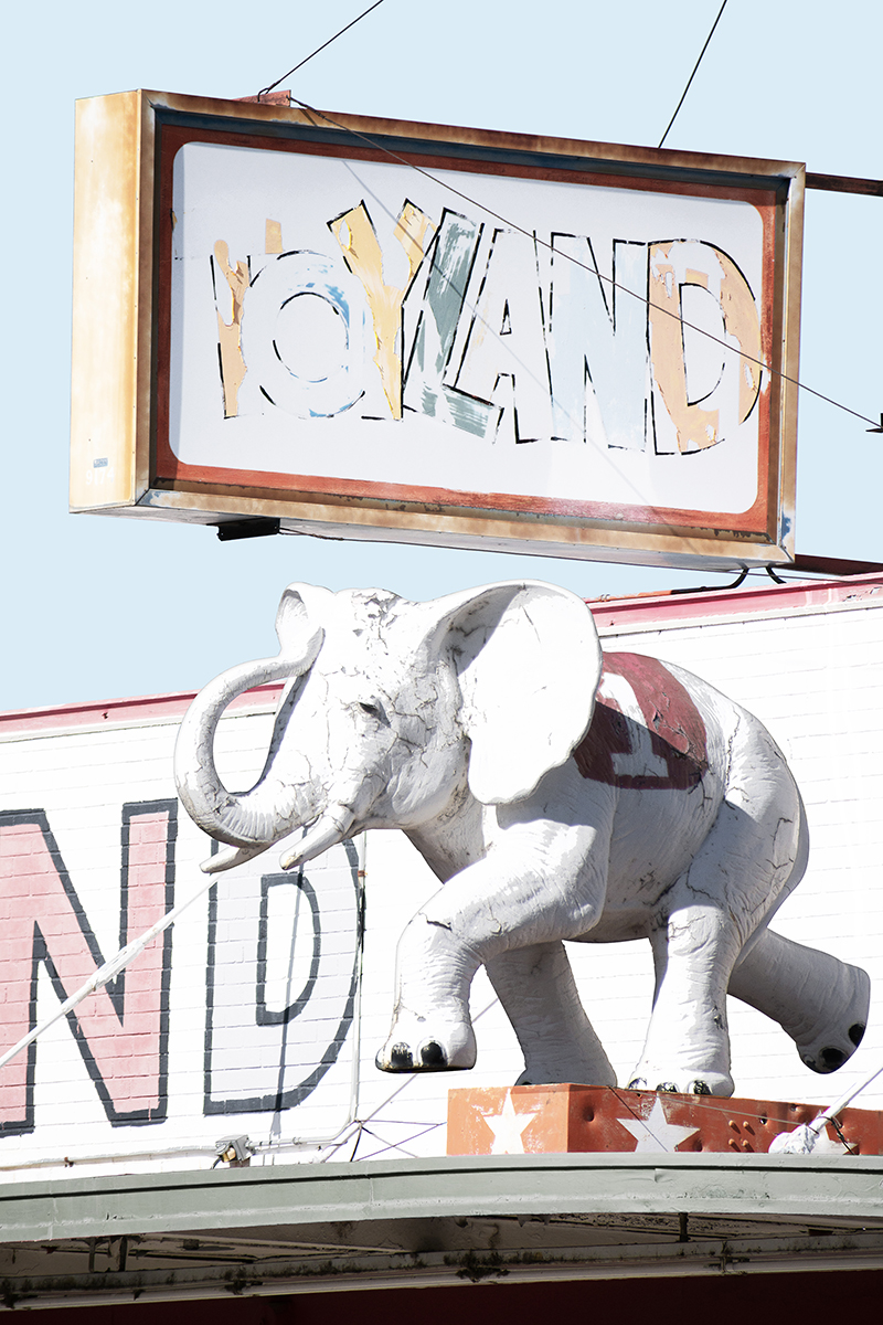 White Elephant Toy Store sign, Spokane, Washington