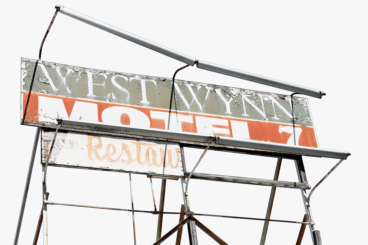 West Wynn Motel Restaurant sign, Spokane, Washington