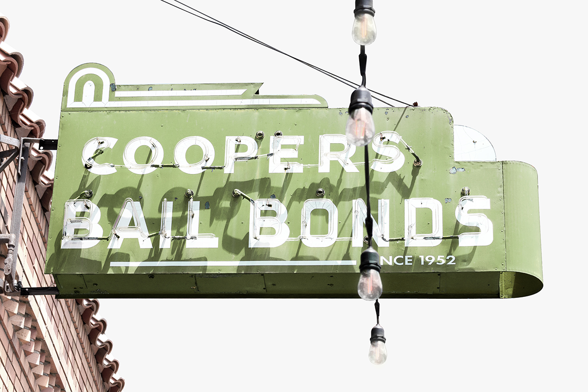 Cooper's Bail Bonds sign, Vallejo, California