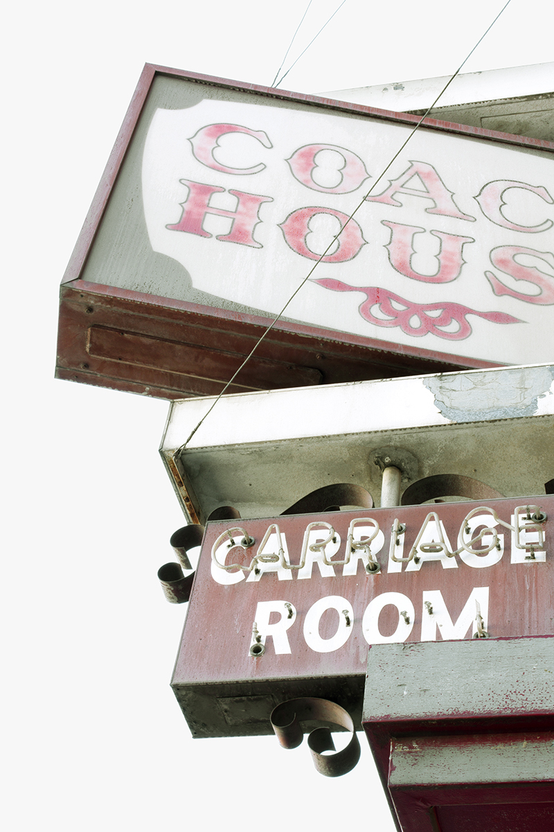 Coach House sign, view 1, Spokane, Washington