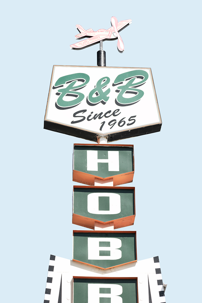 BB Hobby sign, Spokane, Washington