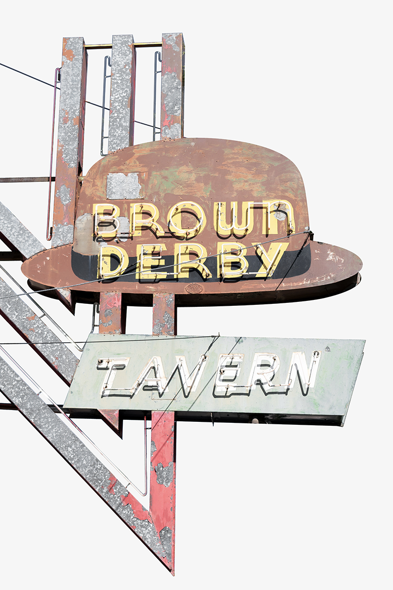 Brown Derby Tavern sign, Spokane, Washington