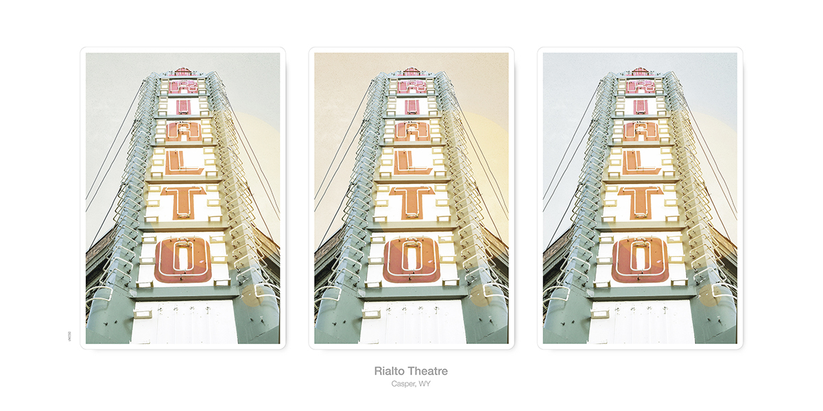 Rialto Theatre marquee, Casper, Wyoming