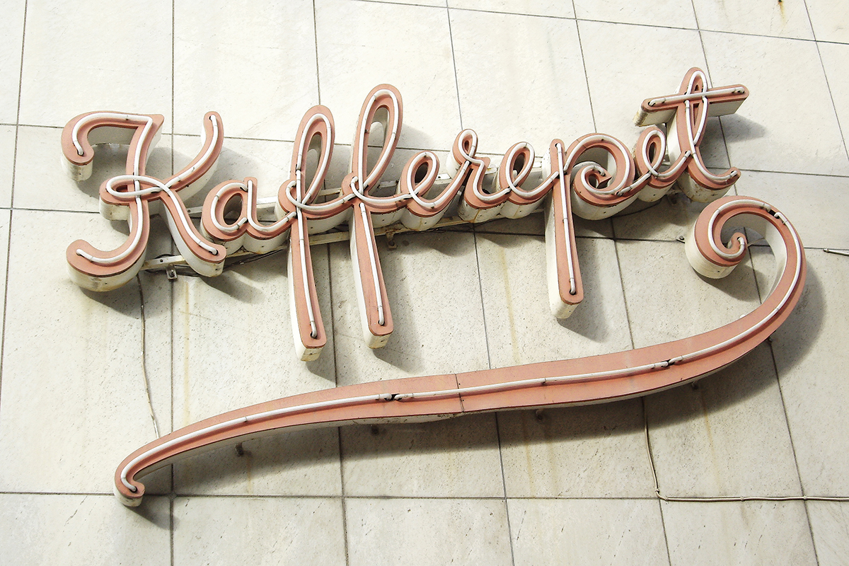 Kafferepet coffee shop sign, Stockholm, Sweden