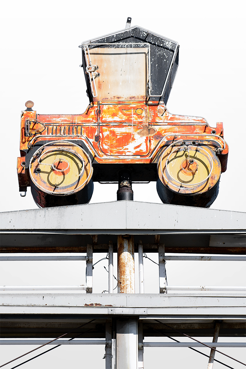 antique car sign, Spokane, Washington
