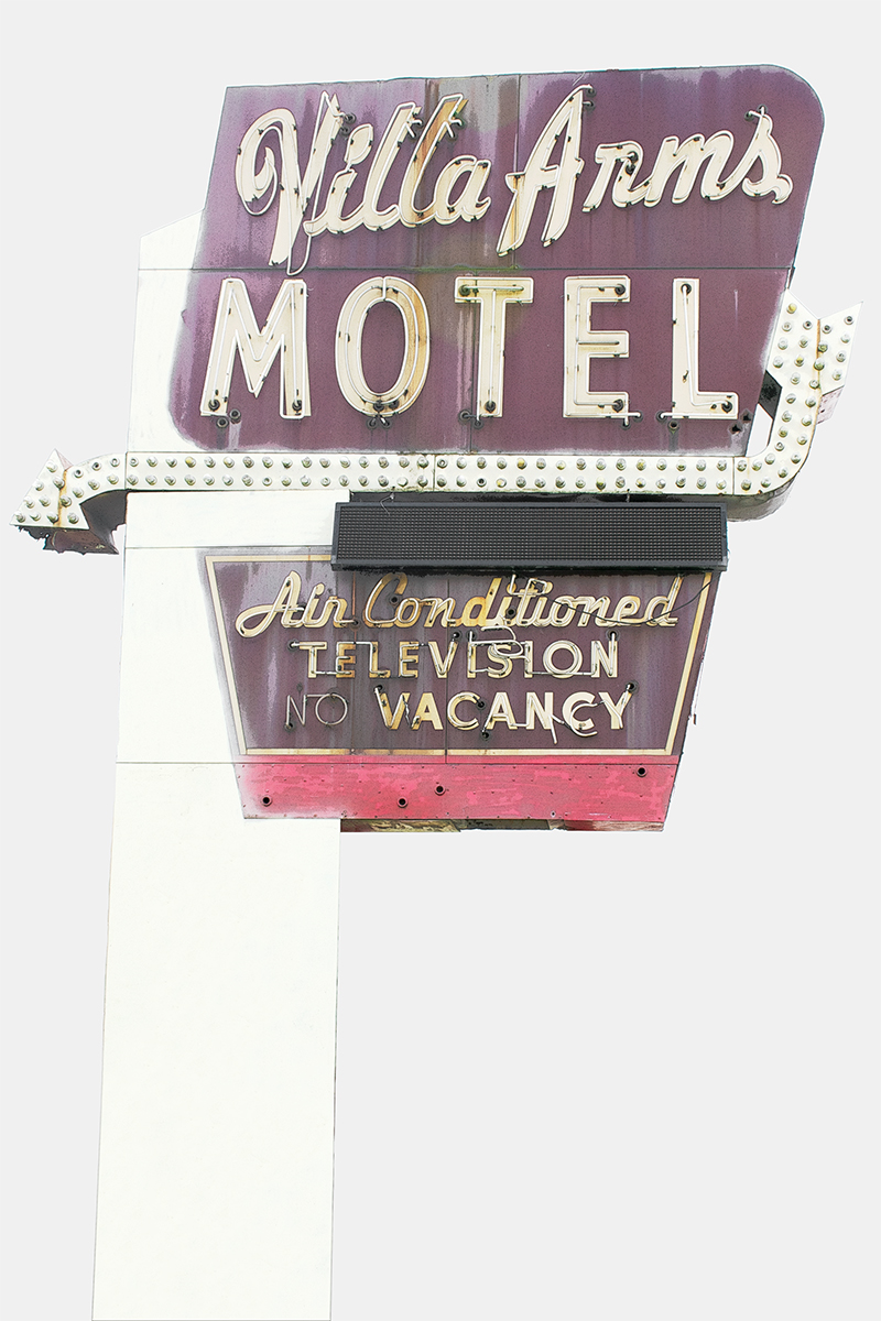 Villa Arms Motel sign, Warren, Ohio