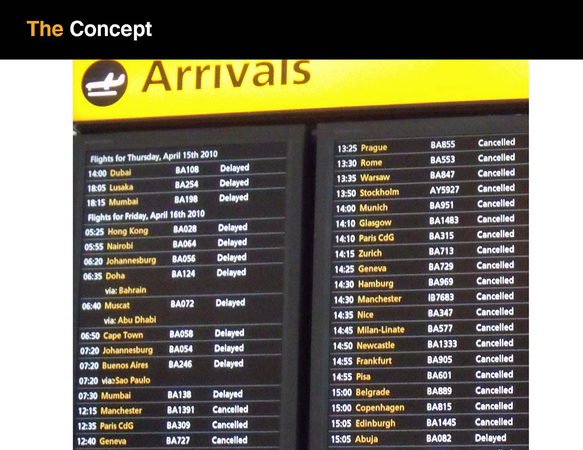 airport arrivals and departures sign