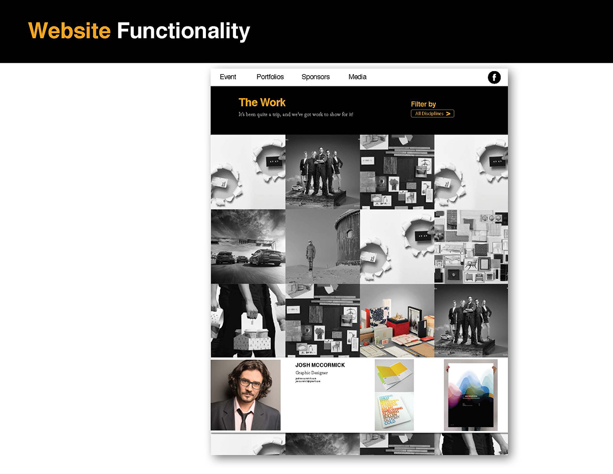 Arrivals website portfolios page